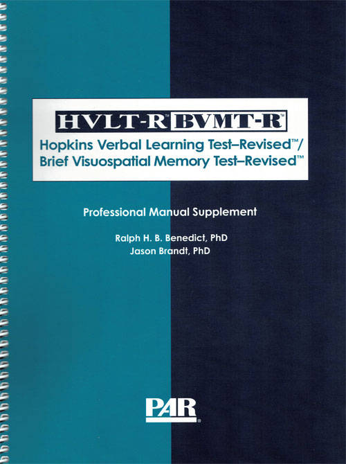 (image for) HVLT-R Professional Manual