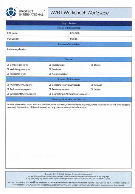 (image for) AVRT - Workplace Worksheets (50)