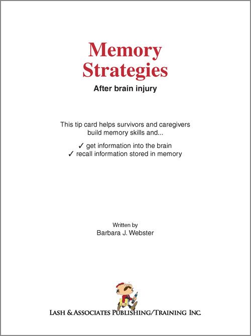(image for) Memory Strategies after brain injury