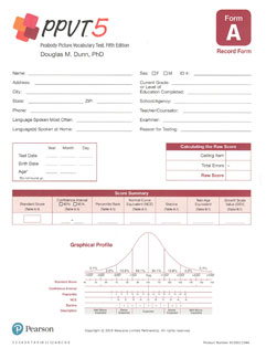 (image for) PPVT-5 Form A Record Forms Qty 25