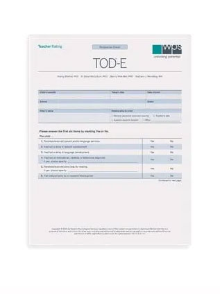 (image for) TOD-E Online Teacher Rating Form (5 Uses)
